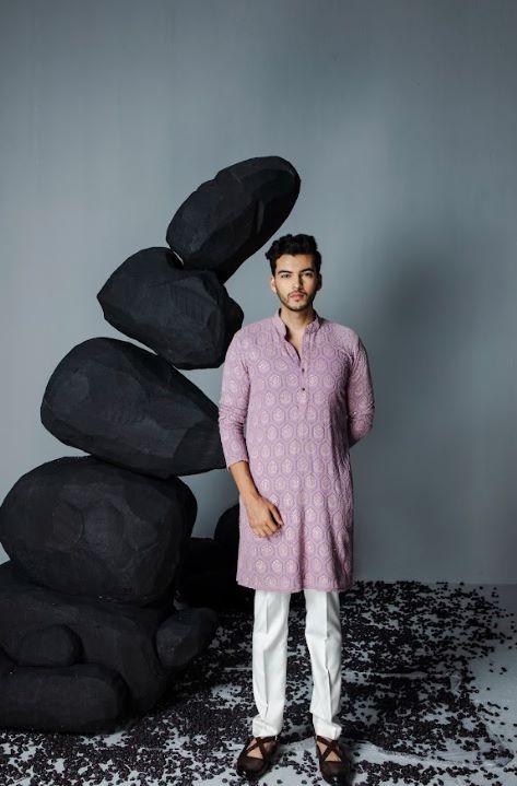 Pajama Set Kurta Designs Shaadi Ka Kurta Pajama Pink Silk Kurta