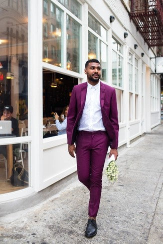 Best Shoes to Wear with a Purple Suit for Men