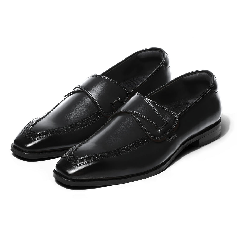 Elio - Black Butterfly Loafer - pair front view