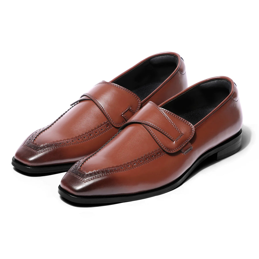 Elio - British Tan Butterfly Loafer - pair front view