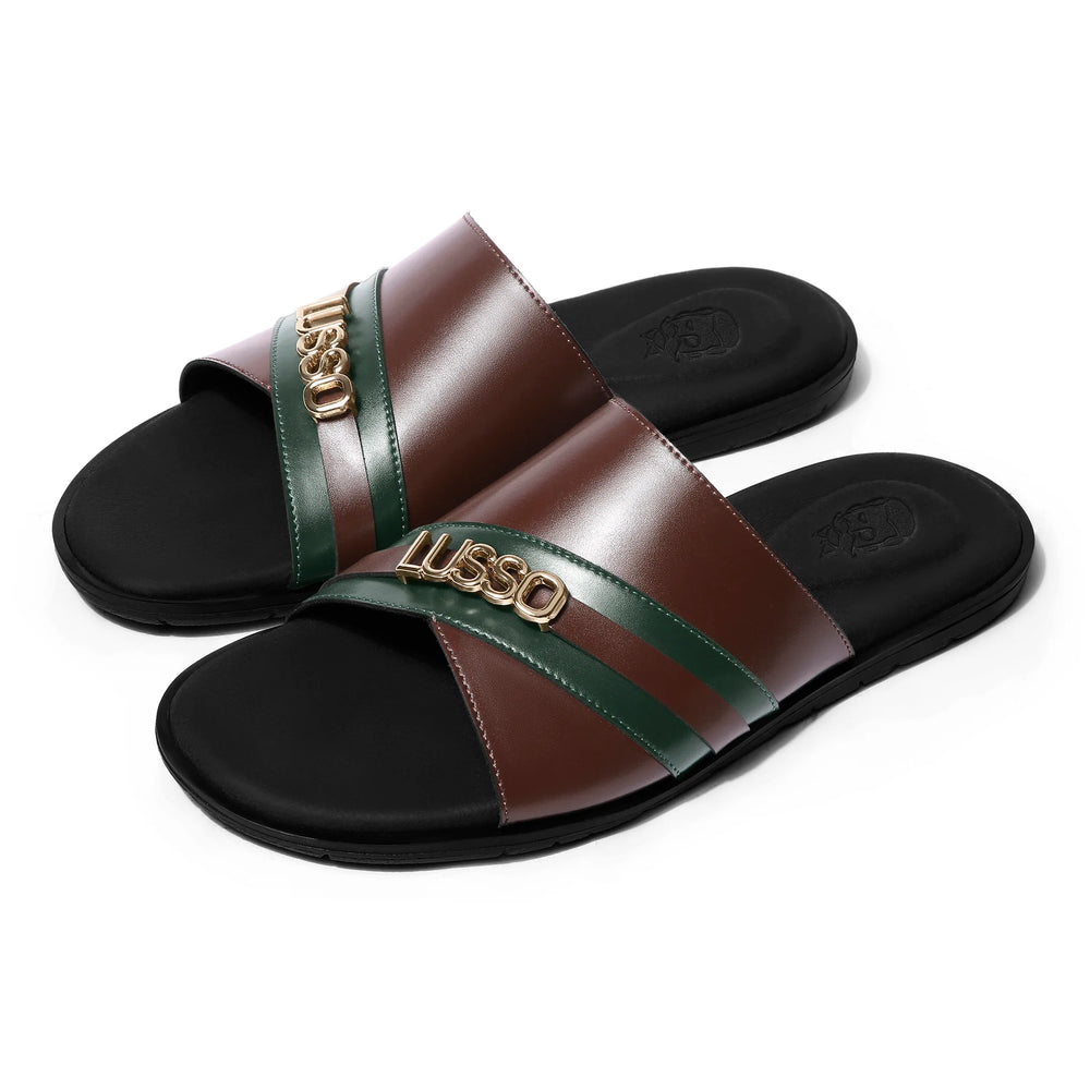 Nishaan - Tan & Green Chappal
