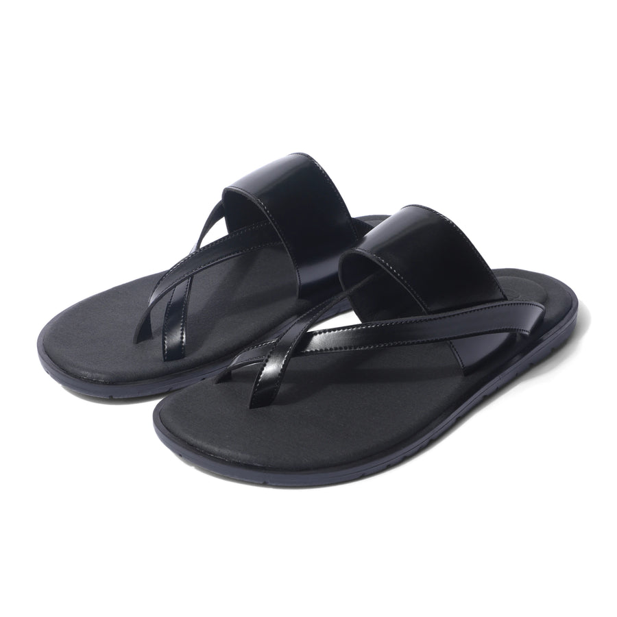 Raahi - Black Chappal - pair front view