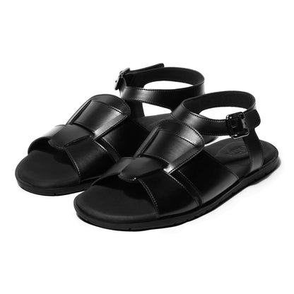 Romeo - Black Sandal - pair front view