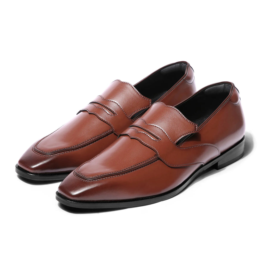 Savio - British Tan Penny Loafer - pair front view