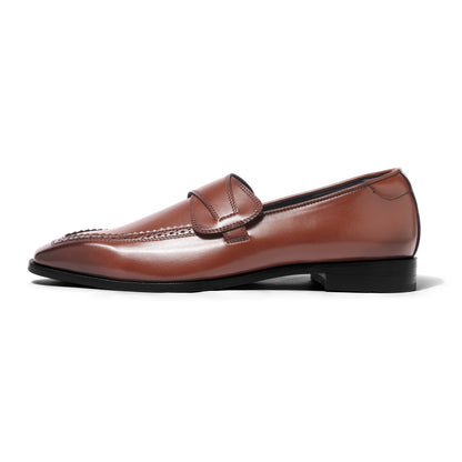 Elio - British Tan Butterfly Loafer - side profile
