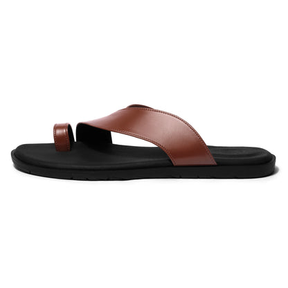 Lehar - British Tan Chappal - side profile