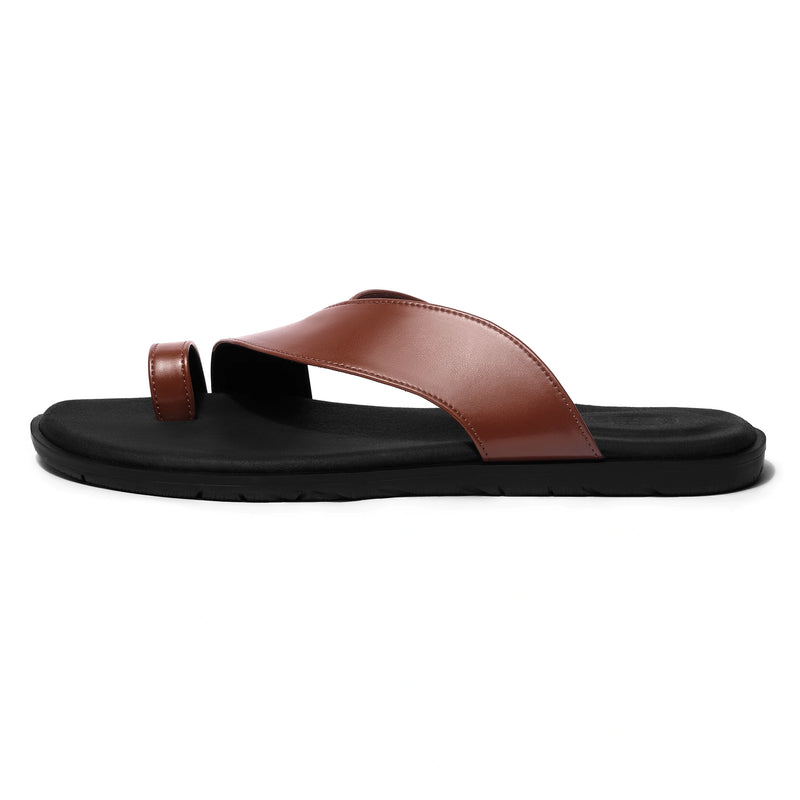 Lehar - British Tan Chappal - side profile