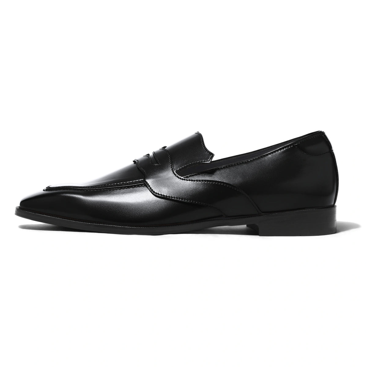 Savio - Black Penny Loafer - side profile