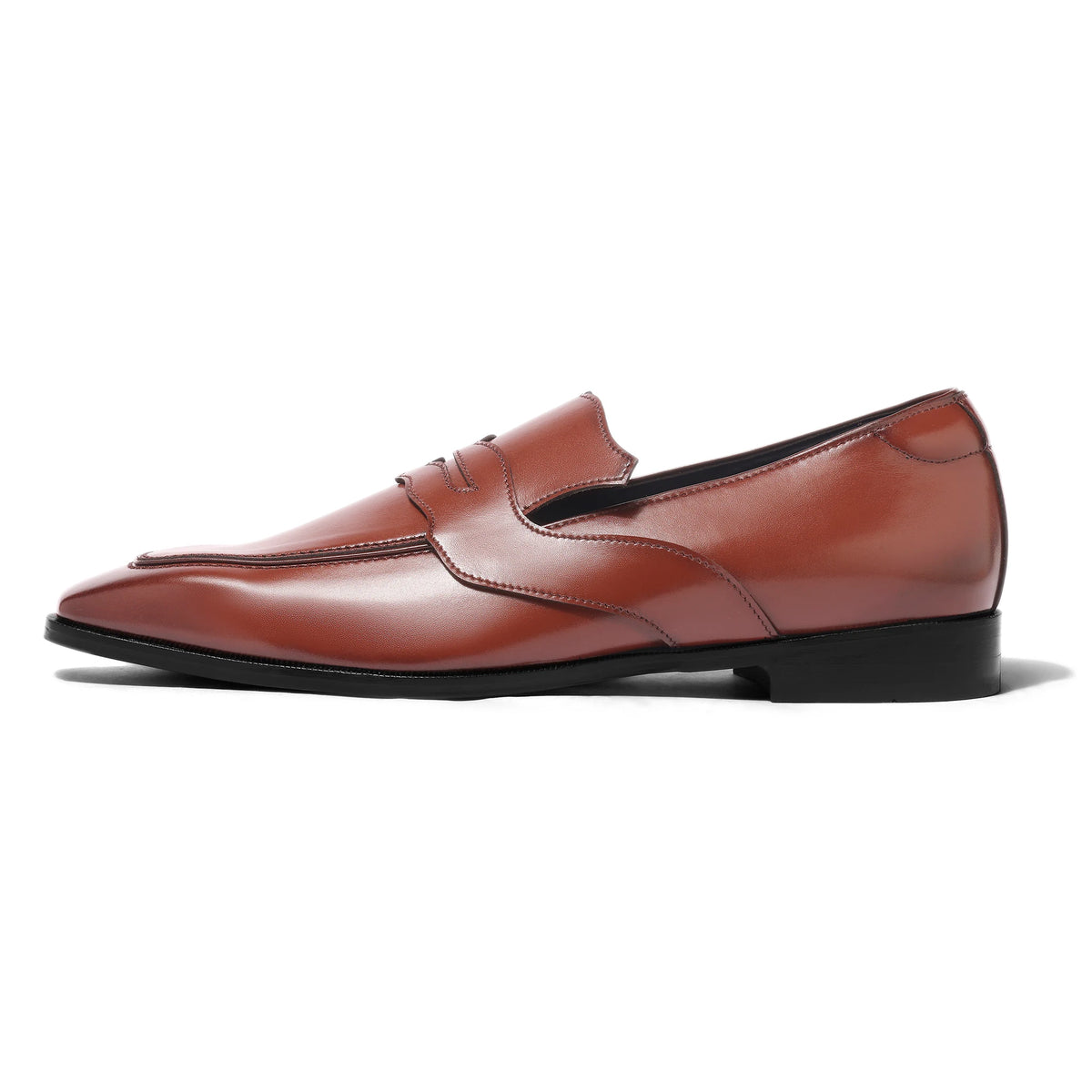 Savio - British Tan Penny Loafer - side profile