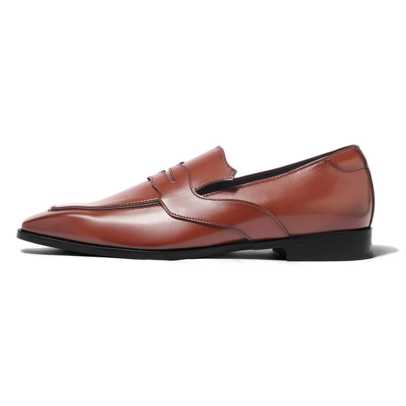 Savio - British Tan Penny Loafer - side profile