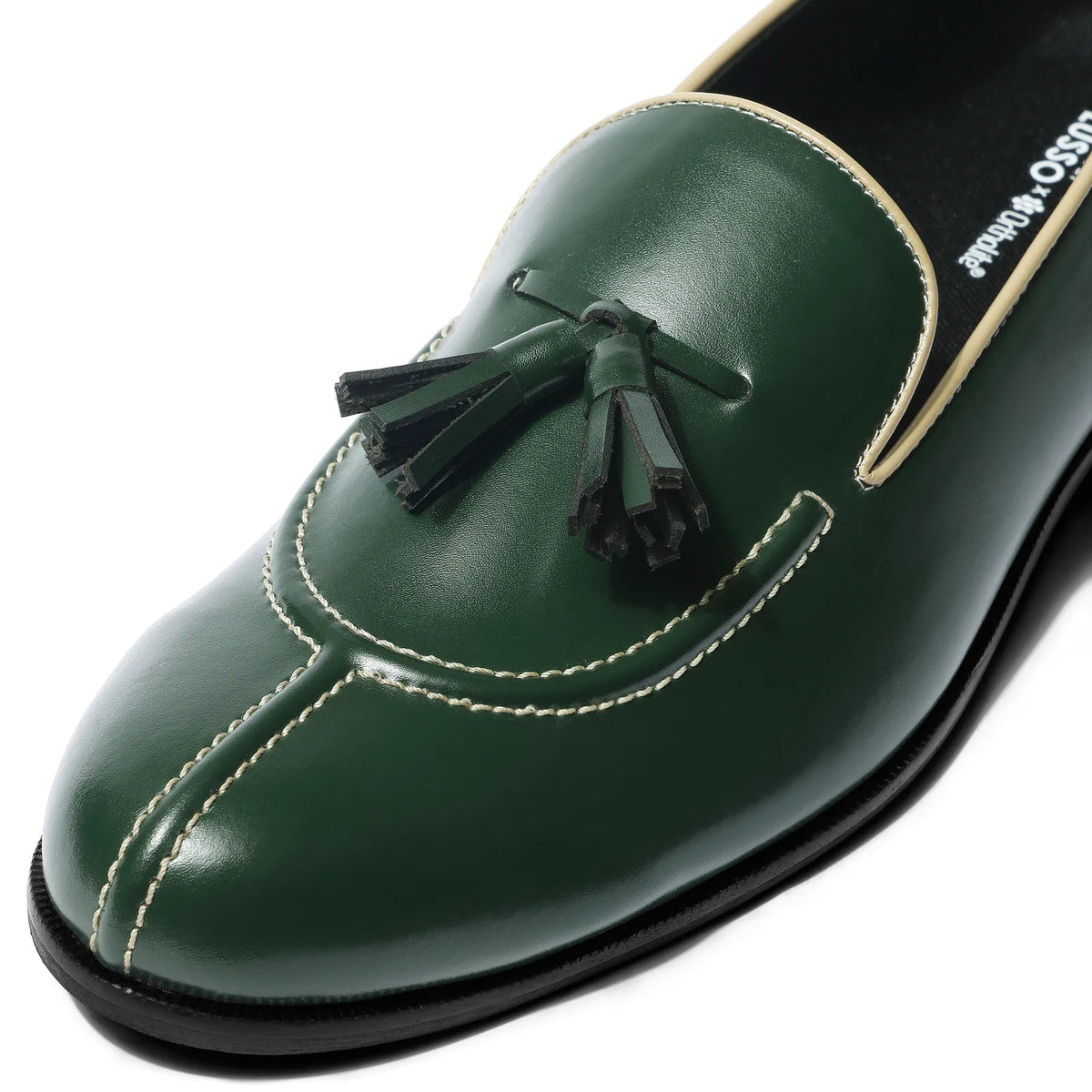 Sandro - Green Tassel Loafer - detail close-up