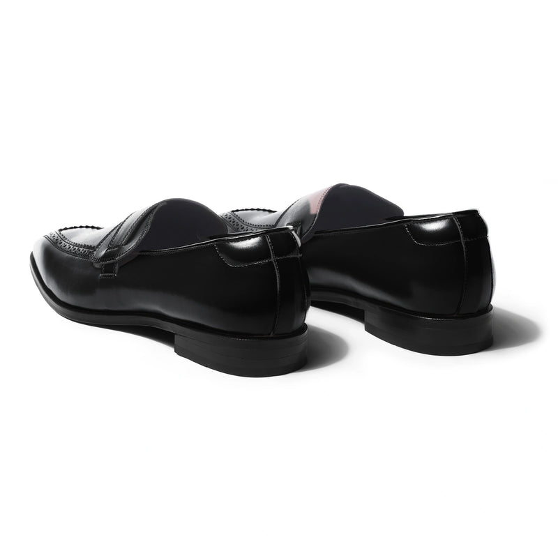 Elio - Black Butterfly Loafer - pair back view