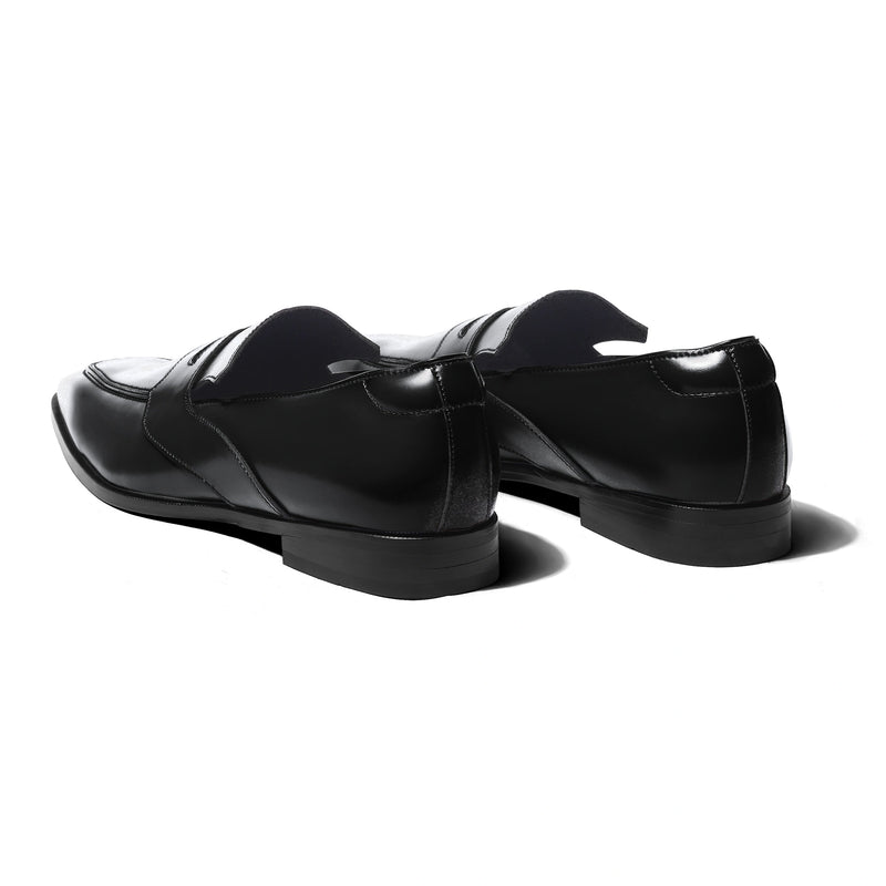 Savio - Black Penny Loafer - pair back view