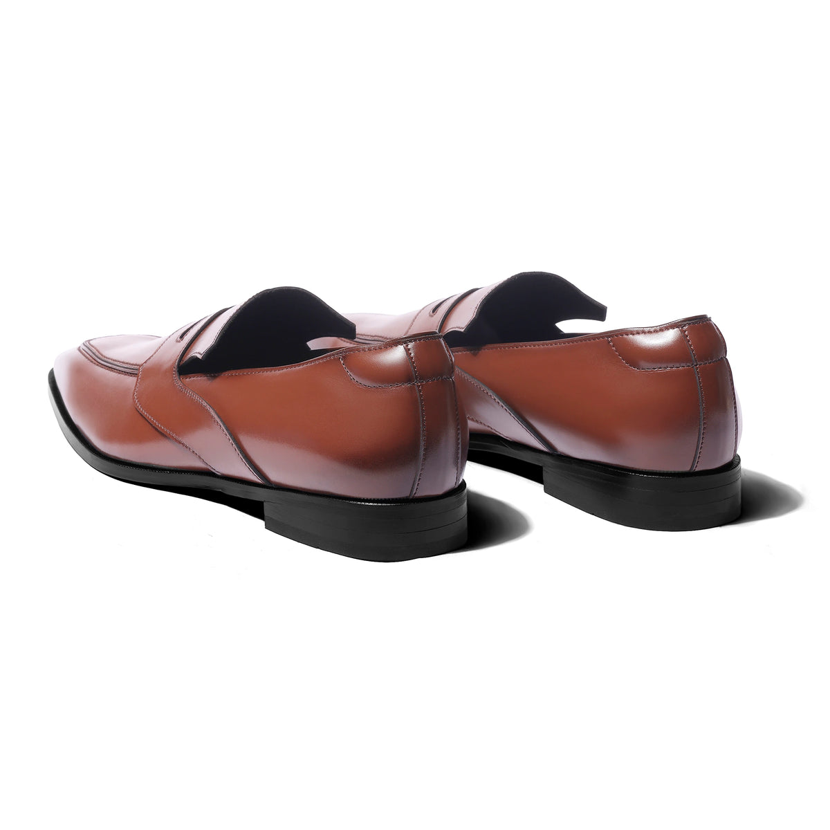 Savio - British Tan Penny Loafer - pair back view
