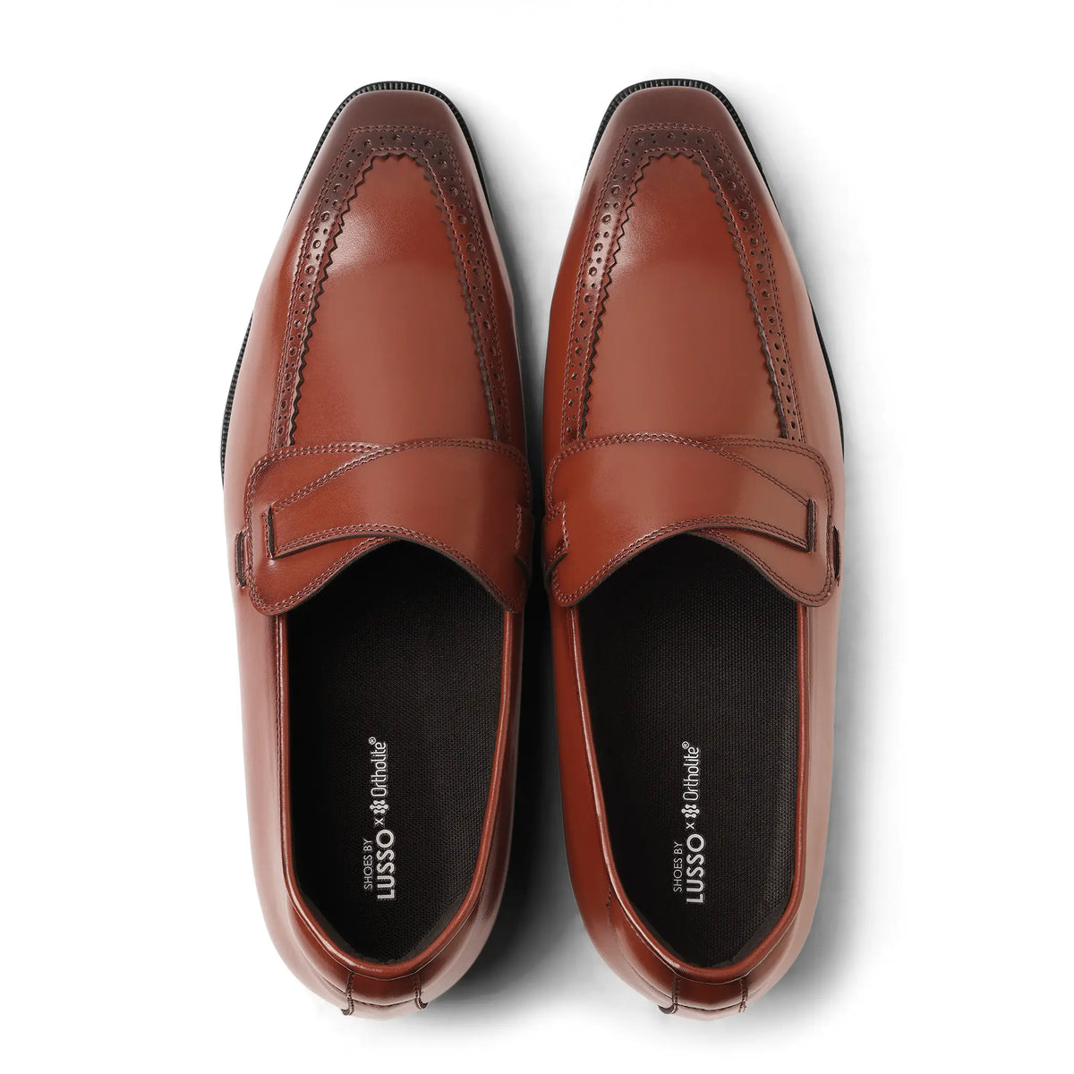 Elio - British Tan Butterfly Loafer - top view