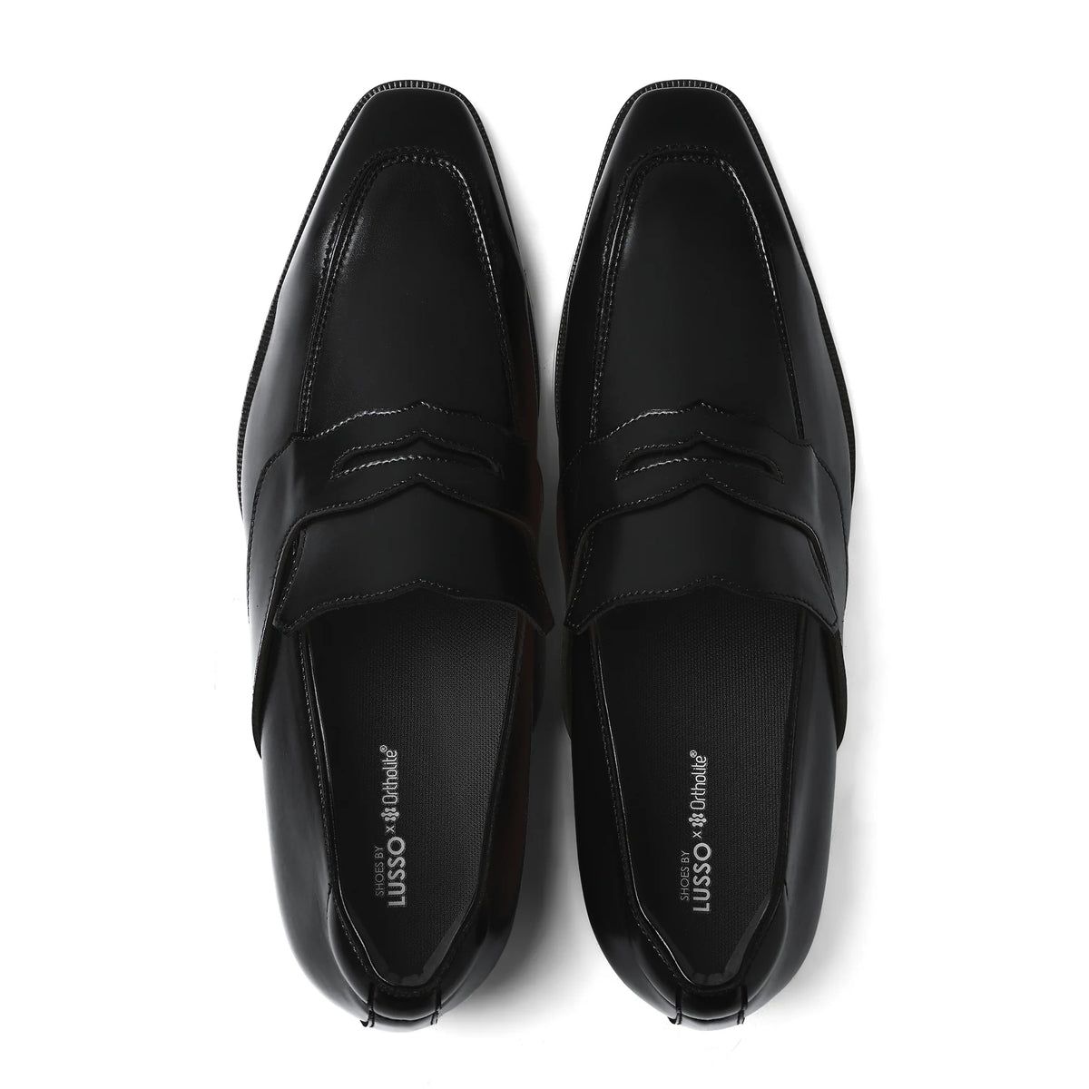 Savio - Black Penny Loafer - top view