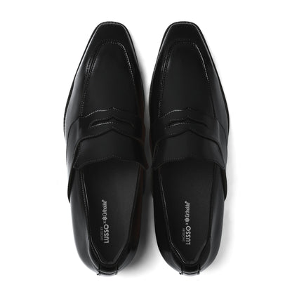 Savio - Black Penny Loafer - top view