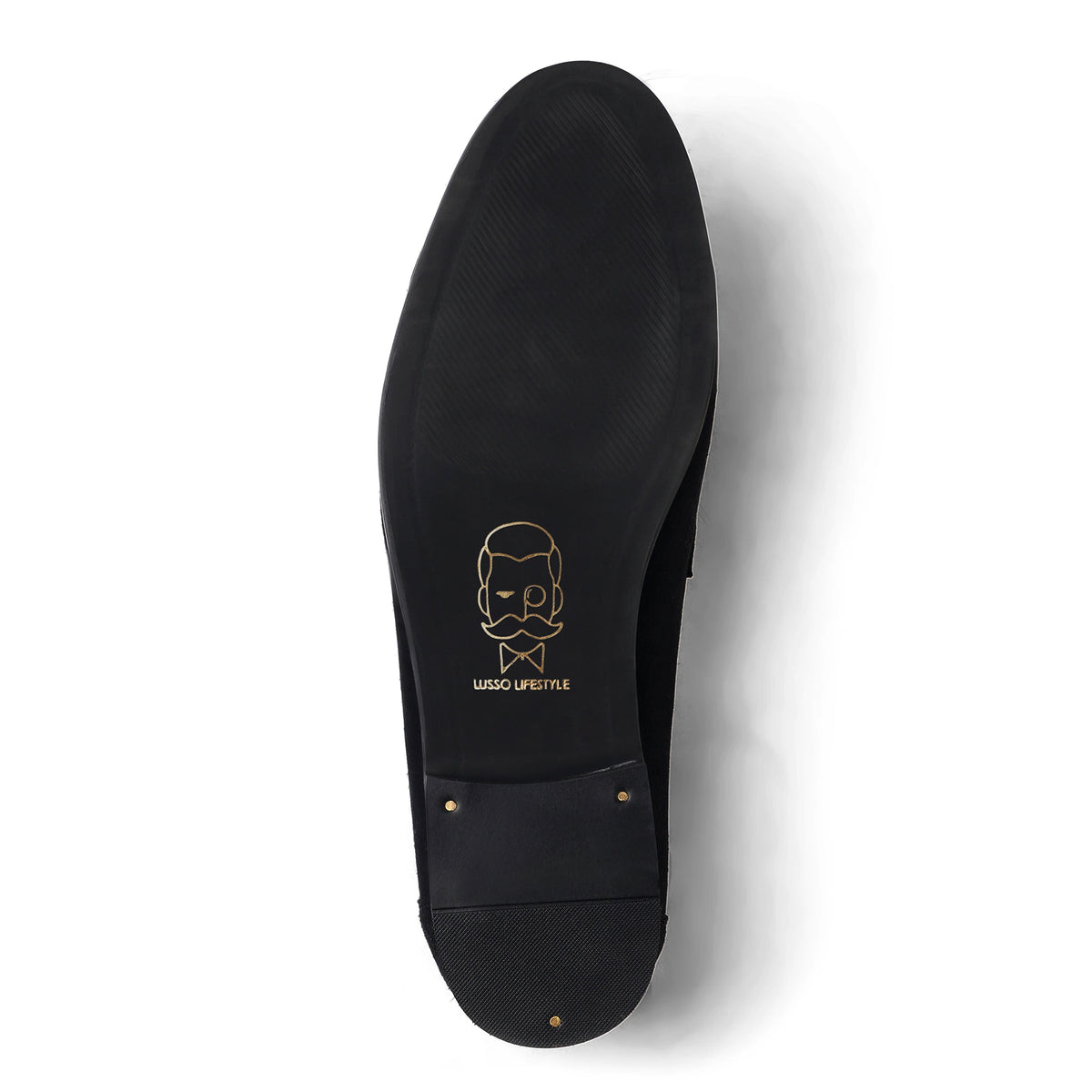 Marlo - Black Suede Penny Loafer - sole