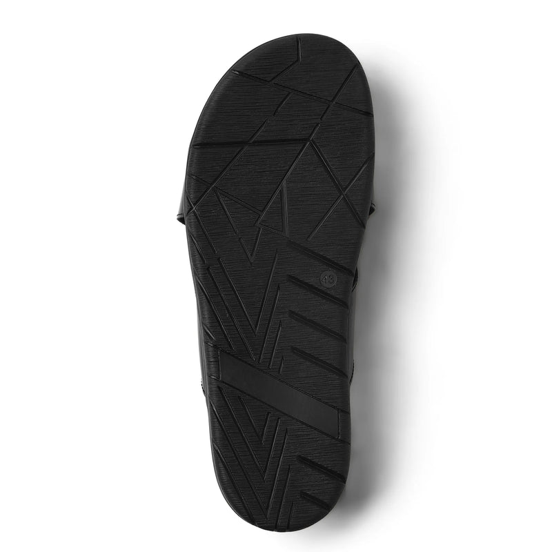 Mirah - Black Patent Horsebit Chappals - sole
