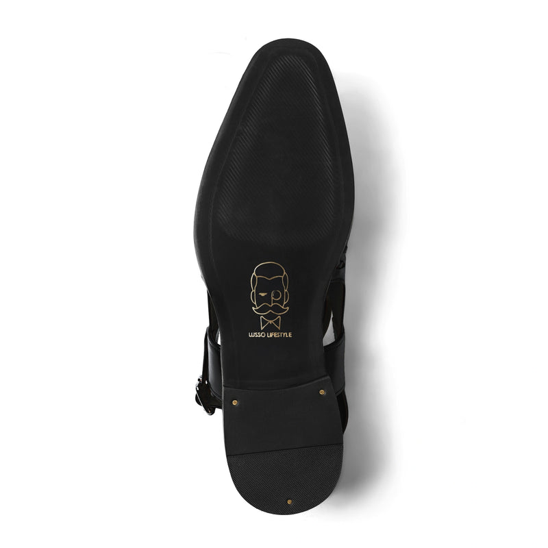 Tanaasha - Black Peshawari Sandal - sole