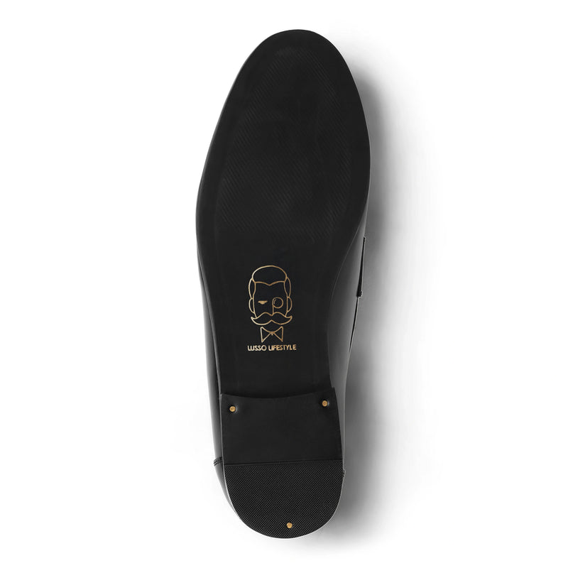 Otto - Black 2-Way Penny Loafer - sole