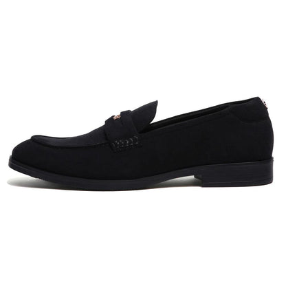 Elbono- Black Suede Penny Slip On
