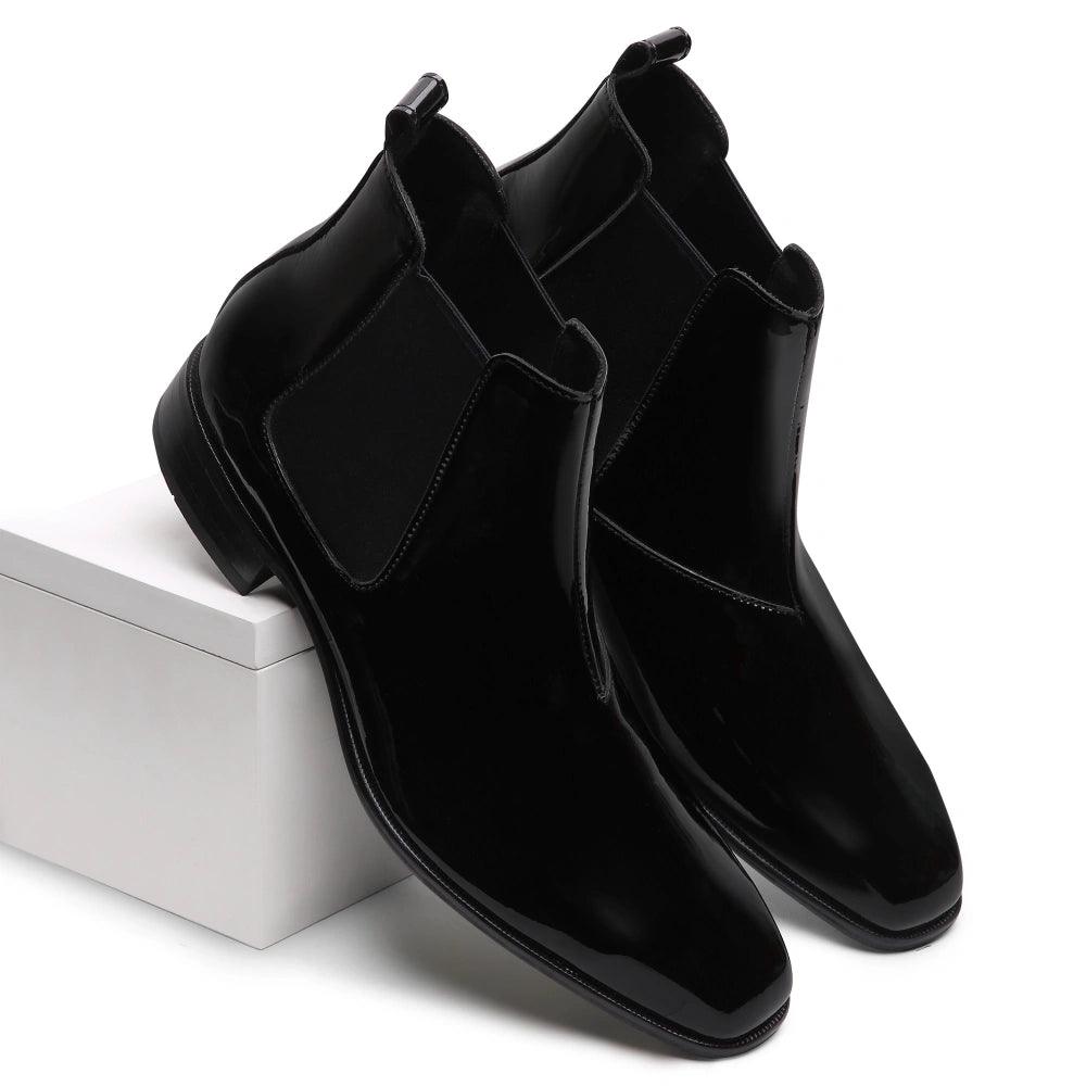 Martel - Patent Black Chelsea Boots