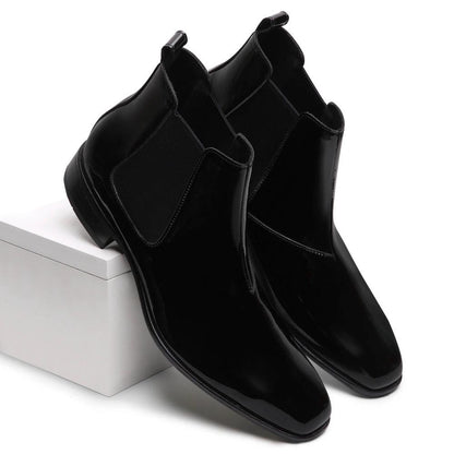 Martel - Patent Black Chelsea Boots