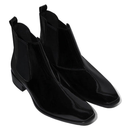 Martel - Patent Black Chelsea Boots