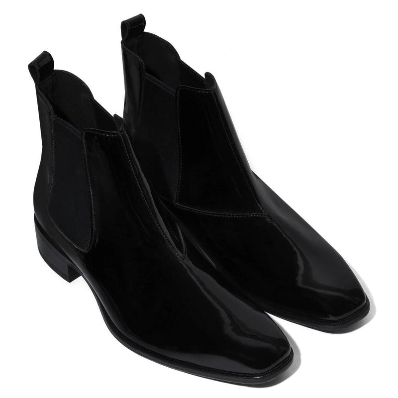 Martel - Patent Black Chelsea Boots