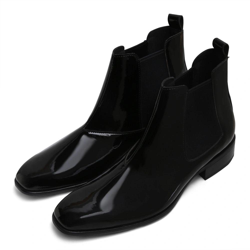 Martel - Patent Black Chelsea Boots
