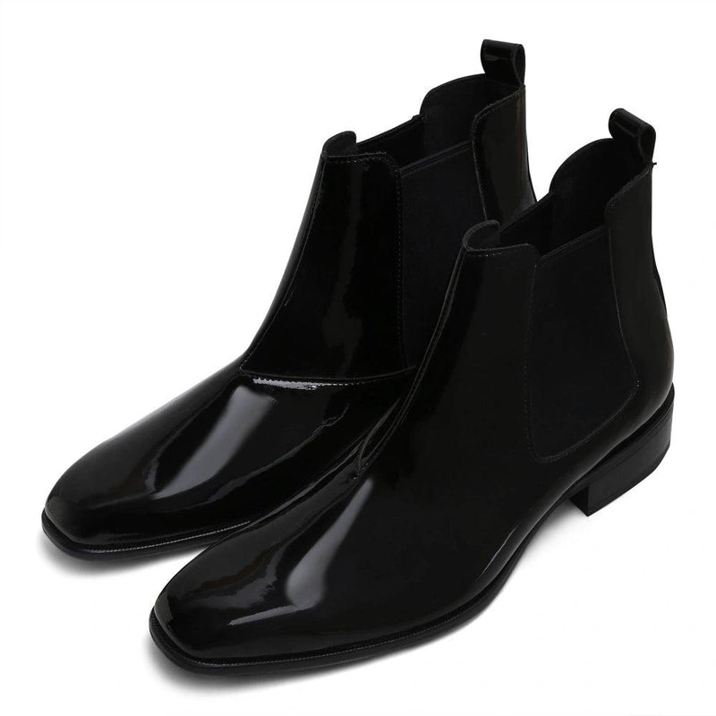 Martel - Patent Black Chelsea Boots