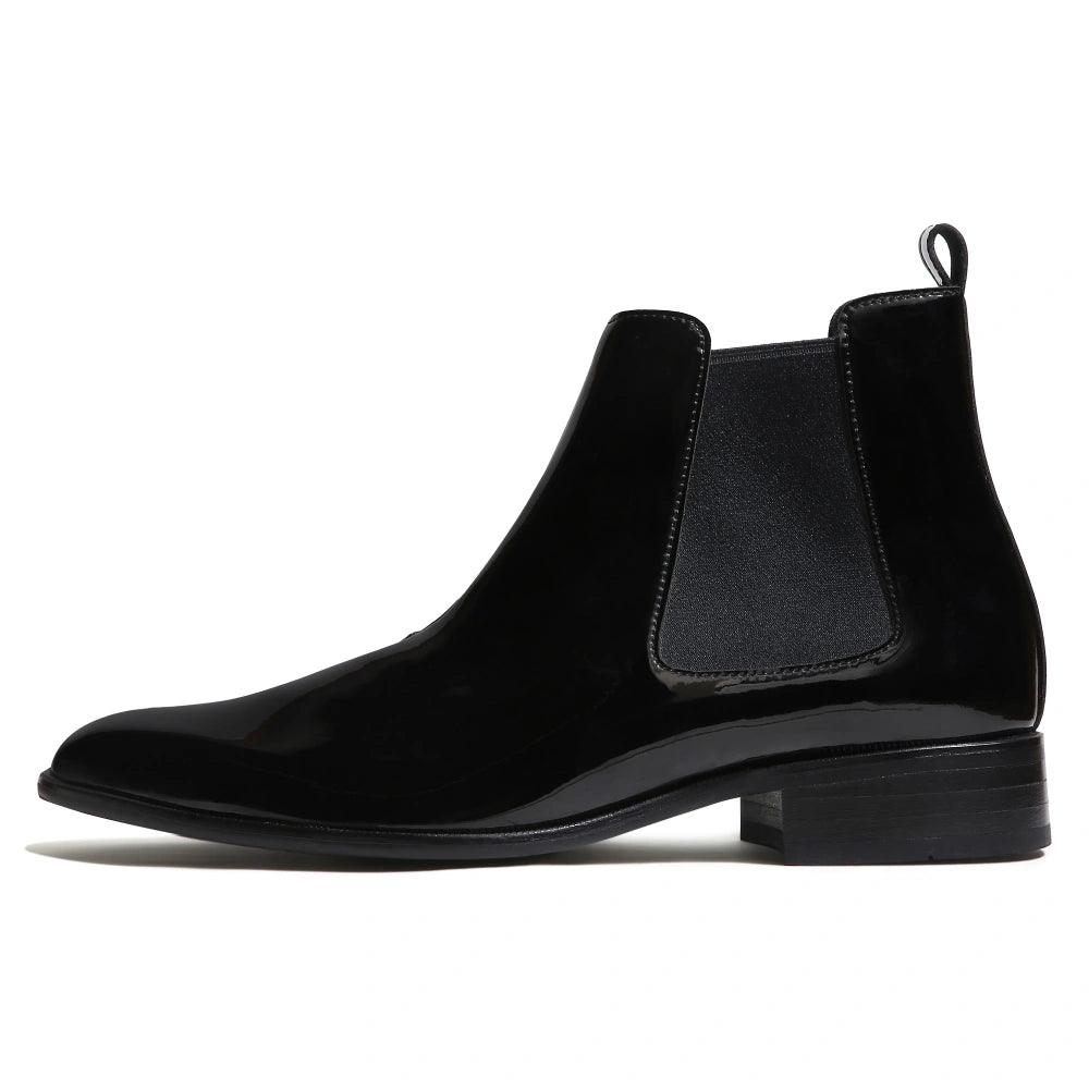Martel - Patent Black Chelsea Boots