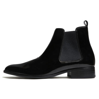 Martel - Patent Black Chelsea Boots