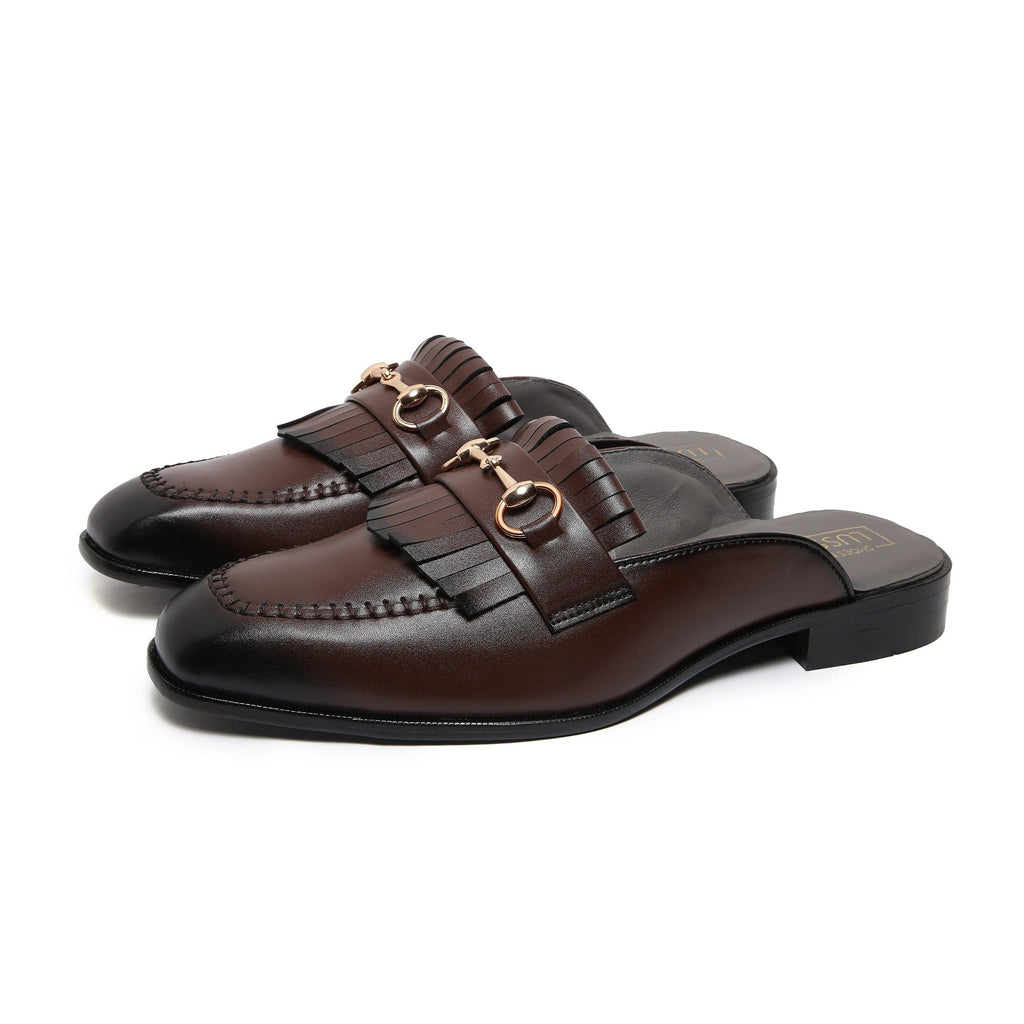 GUSTOSO - DARK TAN MULE - By Lusso