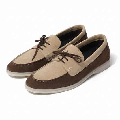 Horizon Boat Shoes - Brown & Beige