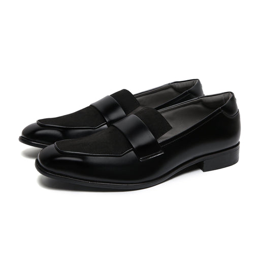 RABONE - BLACK SQUARE TOE SLIP-ON - By Lusso