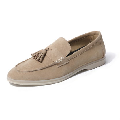 Horizon Tassel - Sand Biege Suede Loafer