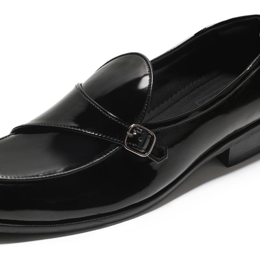 Goliath - Black Patent Monk Slip-On - By Lusso