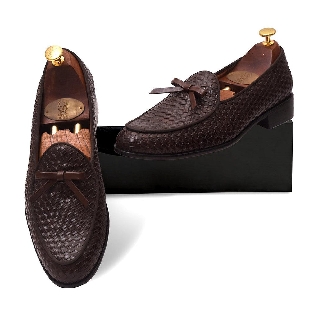 HAMMEL - BROWN KNOT SLIP-ON - By Lusso