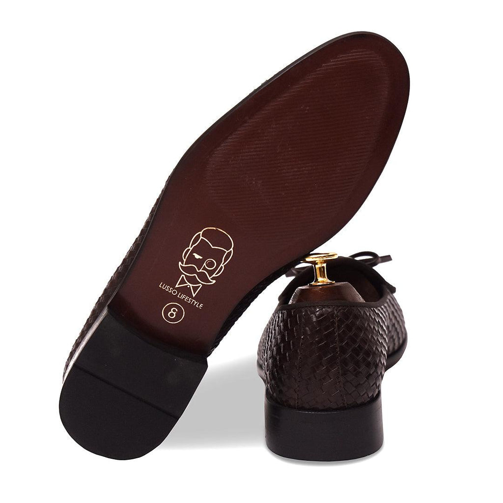 HAMMEL - BROWN KNOT SLIP-ON - By Lusso