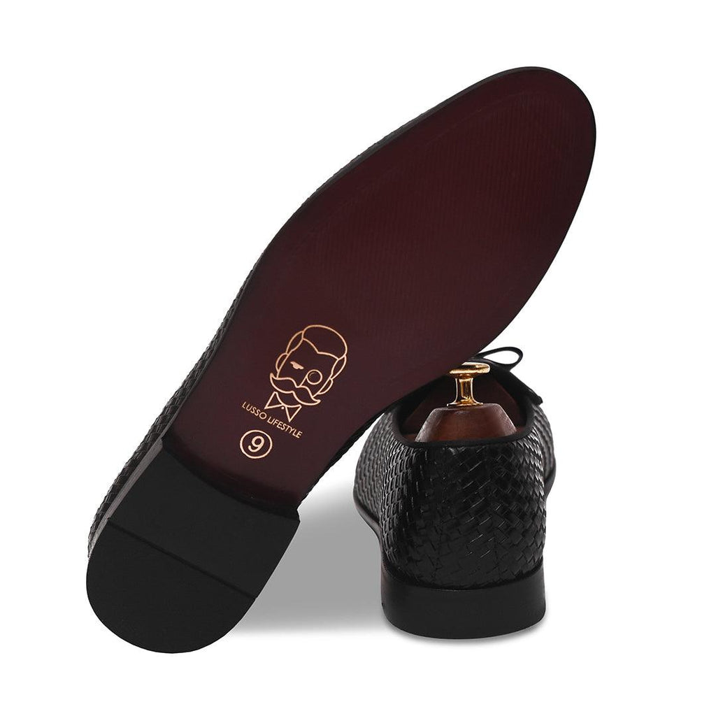 HAMMEL - BLACK KNOT SLIP-ON - By Lusso