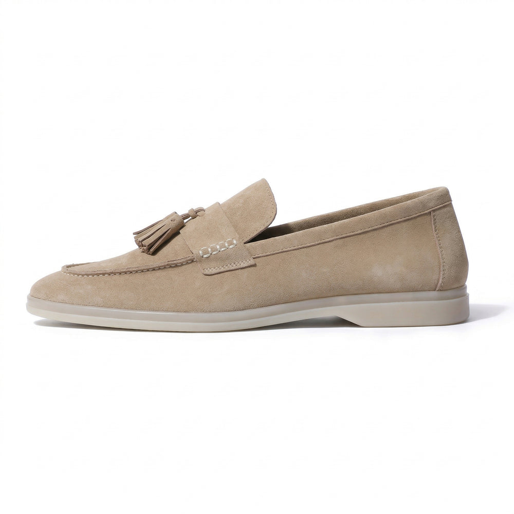 Horizon Tassel - Sand Biege Suede Loafer