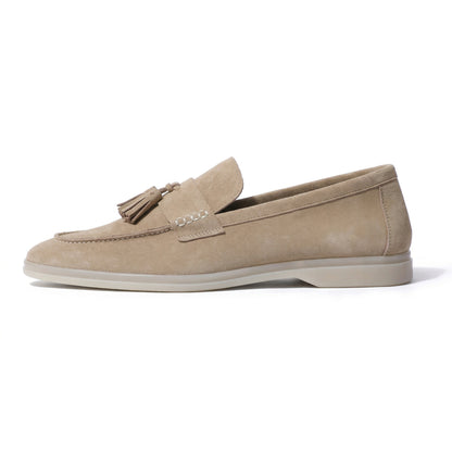 Horizon Tassel - Sand Biege Suede Loafer