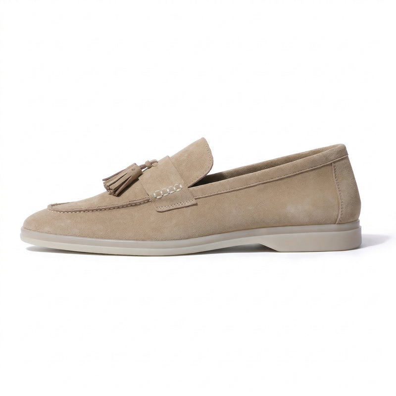 Horizon Tassel - Sand Biege Suede Loafer