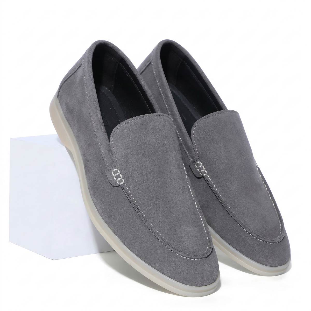 Horizon Classic - Stone Grey Suede Loafer