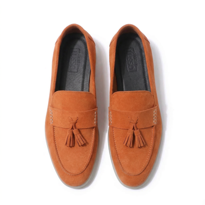 Horizon Tassel - Amalfi Orange Suede Loafer