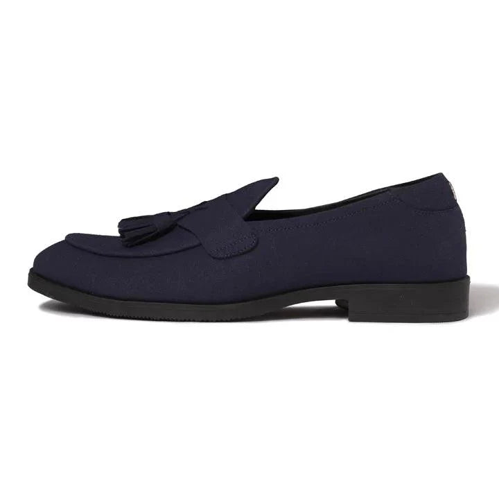 El Moho - Navy Blue Suede Tassel Slip-On - By Lusso