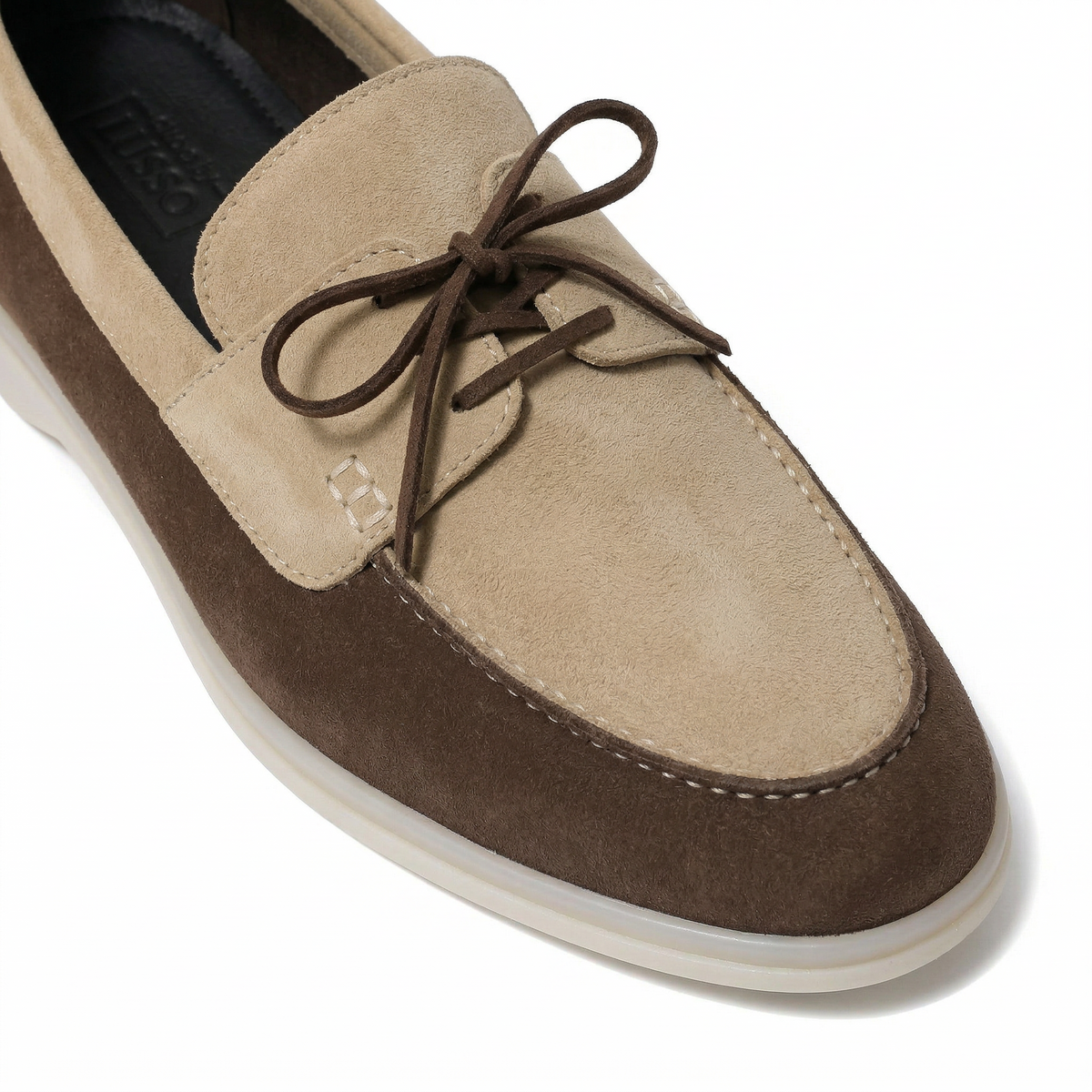Horizon Boat Shoes - Brown & Beige