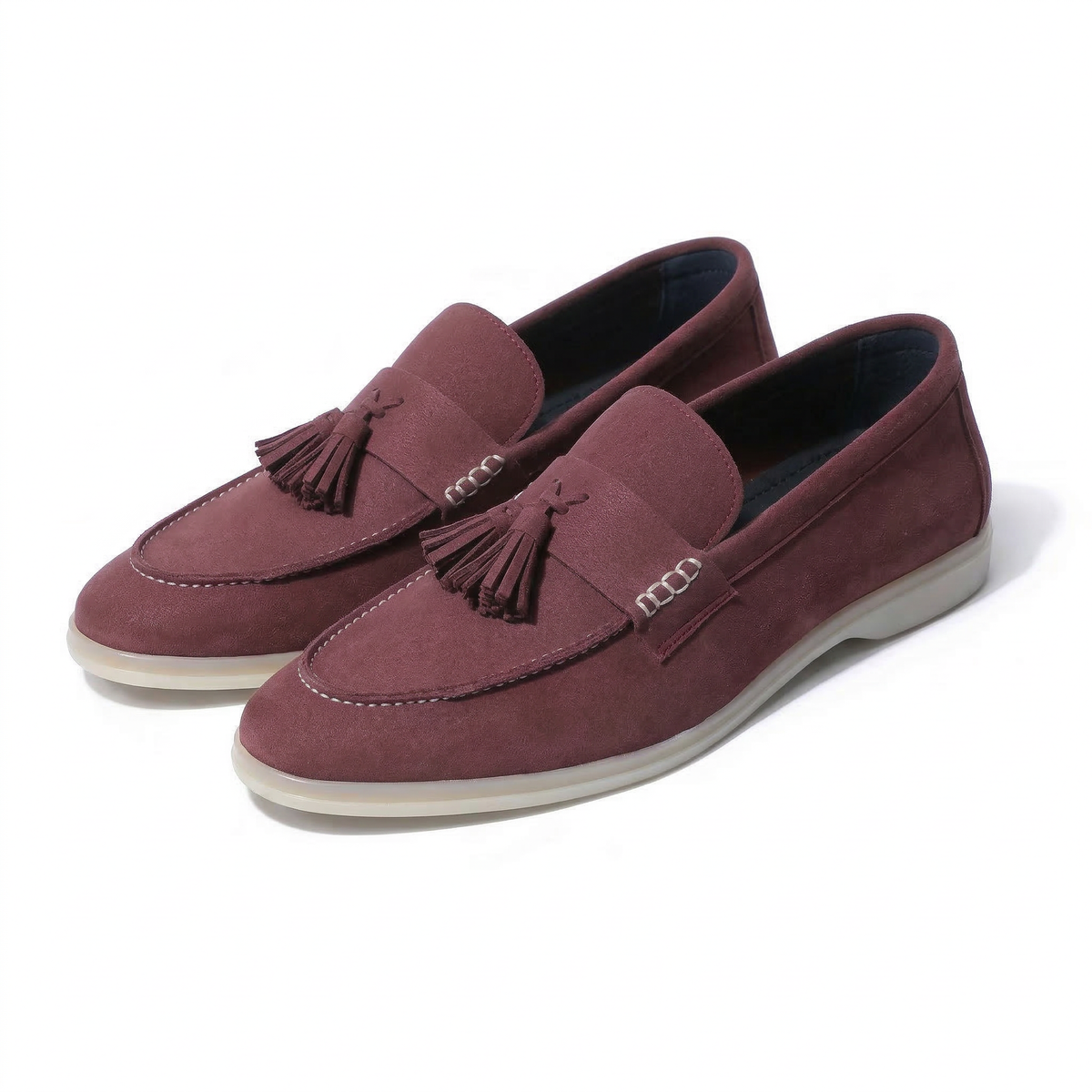 Horizon Tassel - Deep Merlot Suede Loafer